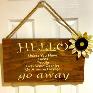 Wooden door hanger
